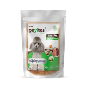Peyitos Res con caldo de huesos, alimento natural para perros, omega 3.